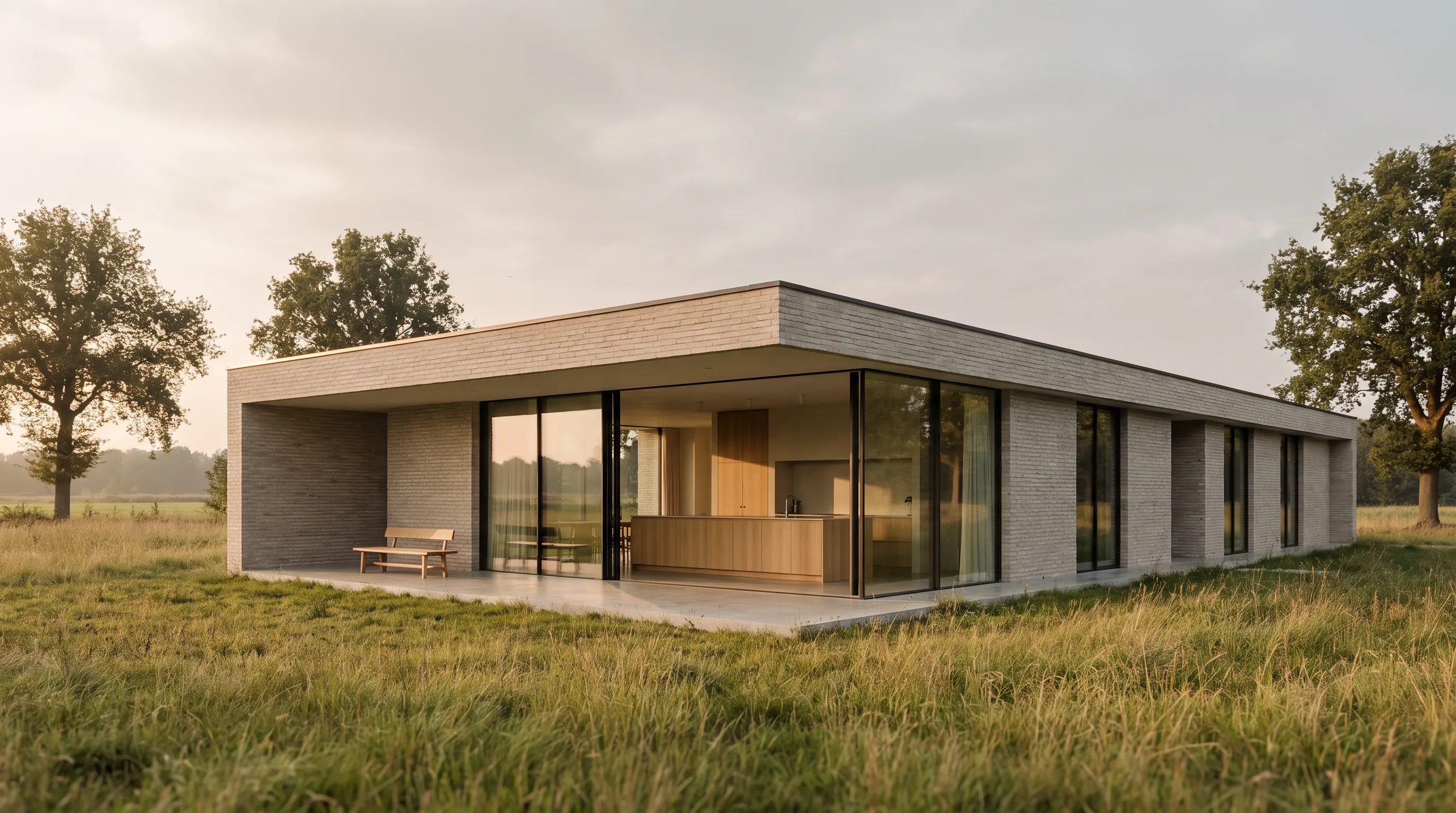 Huisbioscoop met gestoffeerde wandpanelen en loungebank